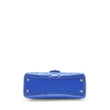 A BLUE PATENT LEATHER COCO SHINE TOTE WITH SILVER HARDWARE - photo 4