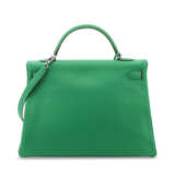 A MENTHE CLÉMENCE LEATHER RETOURNÉ KELLY 40 WITH PALLADIUM HARDWARE - photo 3