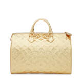 A LIMITED EDITION METALLIC GOLD MIRROR MONOGRAM VINYL SPEEDY 35 WITH GOLD HARDWARE - photo 3