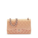 A LIGHT PINK PATENT LEATHER JUMBO DOUBLE FLAP WITH SILVER HARDWARE - photo 1