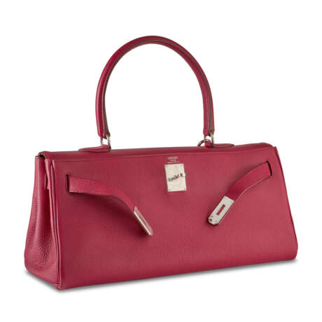A RUBIS CLÉMENCE LEATHER KELLY SHOULDER 41 WITH PALLADIUM HARDWARE - Foto 2