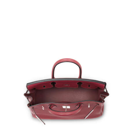 A ROUGE H CLÉMENCE LEATHER BIRKIN 30 WITH PALLADIUM HARDWARE - фото 5