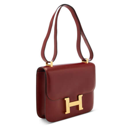 A ROUGE H CALFBOX LEATHER CONSTANCE 23 WITH GOLD HARDWARE - фото 2