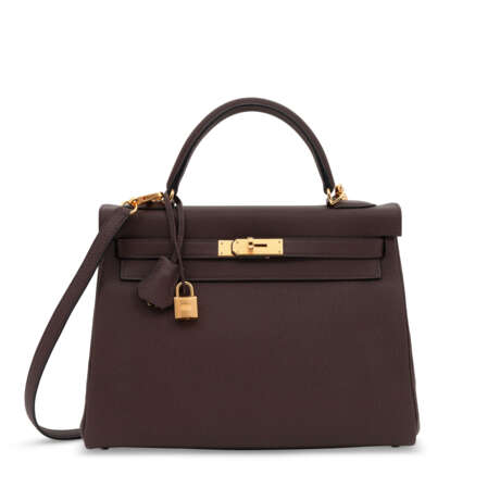 A ROUGE SELLIER TOGO LEATHER RETOURNÉ KELLY 32 WITH GOLD HARDWARE - Foto 1