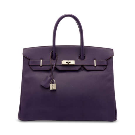 A VIOLET EPSOM LEATHER BIRKIN 35 WITH PALLADIUM HARDWARE - фото 1