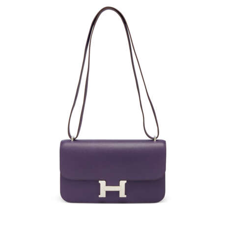 A VIOLET EPSOM LEATHER CONSTANCE ÉLAN WITH PALLADIUM HARDWARE - Foto 1