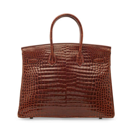 AN EXCEPTIONAL, SHINY MIEL POROSUS CROCODILE DIAMOND BIRKIN 35 WITH 18K WHITE GOLD & DIAMOND HARDWARE - photo 3