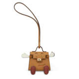 A ORANGE H, BRIQUE, NATA & NATUREL SABLE BUTLER LEATHER KELLY DOLL CHARM WITH GOLD HARDWARE - photo 1