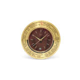 A GILT BRASS & ENAMEL DIAL WORLD TIME TRAVEL CLOCK - photo 2