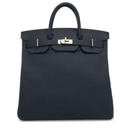 A BLEU NUIT TOGO LEATHER HAC BIRKIN 40 WITH PALLADIUM HARDWARE - фото 1