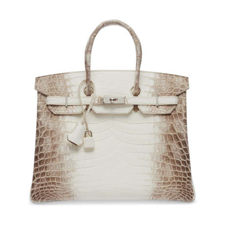 A RARE, MATTE WHITE HIMALAYA CROCODILE NILOTICUS BIRKIN 35 WITH PALLADIUM HARDWARE - Foto 1