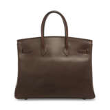 A NOISETTE CALFBOX LEATHER BIRKIN 35 WITH GOLD HARDWARE - фото 3