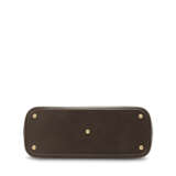 A MARRON FONCÉ COURCHEVEL LEATHER BOLIDE 35 WITH GOLD HARDWARE - фото 4