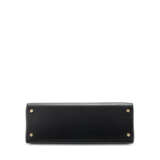 A BLACK CALFBOX LEATHER RETOURNÉ KELLY 32 WITH GOLD HARDWARE - фото 4