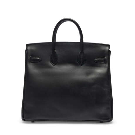 A BLACK CHAMONIX LEATHER HAC BIRKIN 32 WITH PALLADIUM HARDWARE - Foto 3