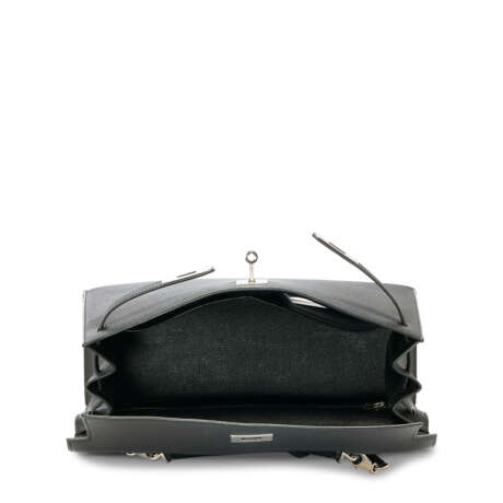 A BLACK EPSOM LEATHER SELLIER KELLY 35 WITH PALLADIUM HARDWARE - фото 5