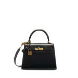 A BLACK CALFBOX LEATHER MINI KELLY 20 WITH GOLD HARDWARE - Foto 1