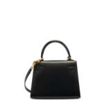 A BLACK CALFBOX LEATHER MINI KELLY 20 WITH GOLD HARDWARE - Foto 3