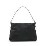 A BLACK SUEDE LEATHER MAMMA BAGUETTE WITH RUTHENIUM HARDWARE - фото 3