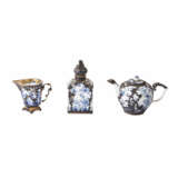 MEISSEN 6 rare drinking and service pieces 'blue painting' with silver mounts, 2nd half 18th c. - photo 16