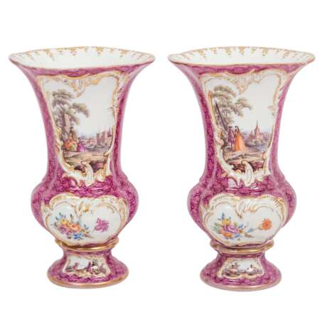 MEISSEN Pair of vases, 19th c. - Foto 1