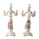 MEISSEN figure pendule 'Four Seasons' on pedestal with figure chandeliers, 1st choice, 19th c. - фото 6