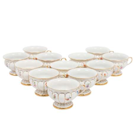 MEISSEN ceremonial service for 12 persons 'X-Form', 2nd half of 20th century. - Foto 5