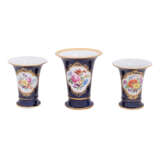 MEISSEN 3 crater vases, 1st choice, 1920s/30s. - фото 1