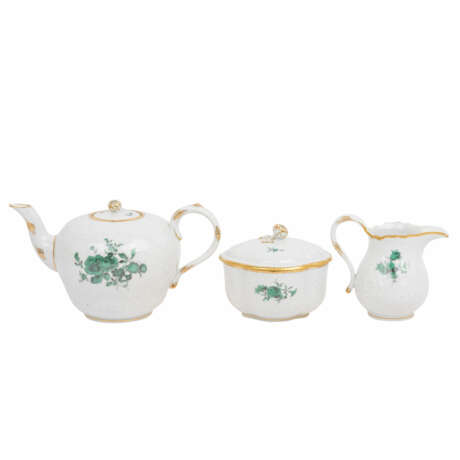 MEISSEN 46 coffee, tea and mocha service pieces 'flower bouquet copper green', 1st choice, 20th c. - photo 4