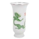 MEISSEN large vase 'Green Ming Dragon', with silver mount, 1st choice, 20th c. - Foto 1