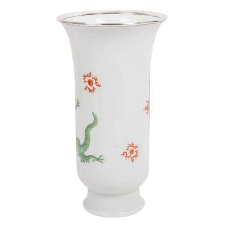 MEISSEN large vase 'Green Ming Dragon', with silver mount, 1st choice, 20th c. - Foto 2