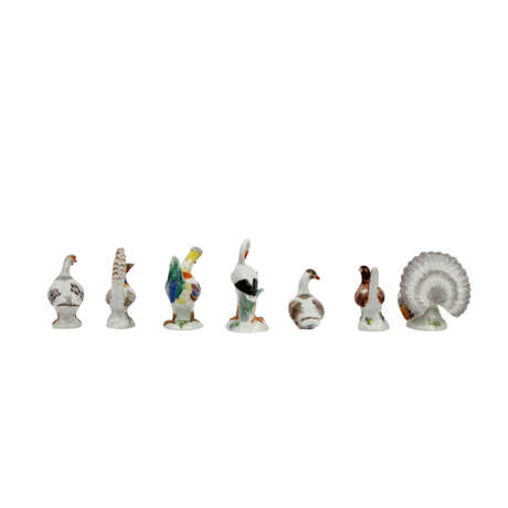 MEISSEN 7-piece set of miniature bird figurines, 20th c. - фото 7