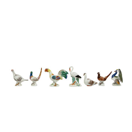 MEISSEN 7-piece set of miniature bird figurines, 20th c. - фото 8
