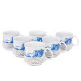 Blue and white coffee service for 6 persons, SOUTH EAST ASIA. - Foto 4