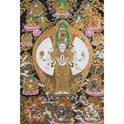Painting of Avalokiteshvara, NEPAL, 1990s.