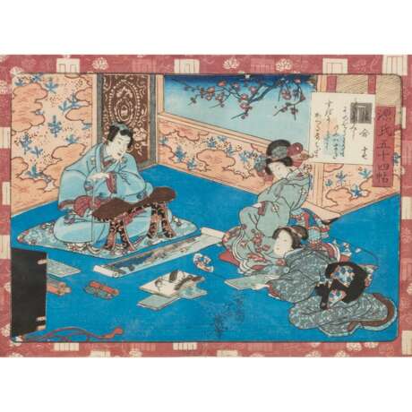 JAPAN 3 woodblock prints, 20th c. - фото 1