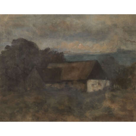 HOELZEL, ADOLF (1853-1934), "House in Rietlandschaft near Dachau", - Foto 1