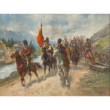 NEUMANN, FRITZ (1881-1919), "Riding Cossacks on a Riverbank in the Mountains", - photo 1