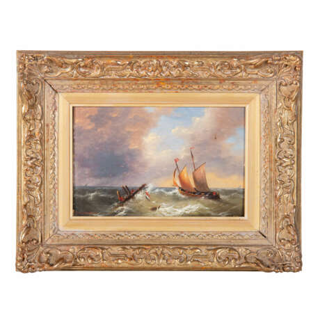 VERBOECKHOVEN, CHARLES- LOUIS (1802-1889), Ships on a Moving Sea, - Foto 2