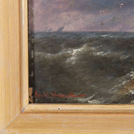 VERBOECKHOVEN, CHARLES- LOUIS (1802-1889), Ships on a Moving Sea, - Foto 3