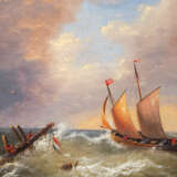 VERBOECKHOVEN, CHARLES- LOUIS (1802-1889), Ships on a Moving Sea, - photo 4