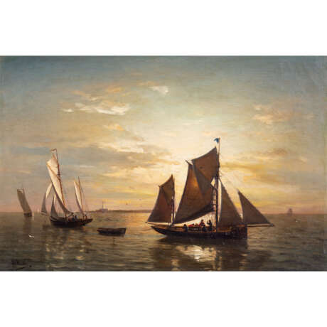 HUTH, JULIUS (1838-1892), 'Marine, North Sea Fishermen', - Foto 1