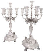 M.H. Wilkens & Söhne. WILKENS Pair of candelabra, each 7 flames, 800, around 1900