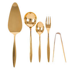 WMF dessert cutlery 'Copenhagen' for 14 persons, 800 silver gilded, 20th c.,