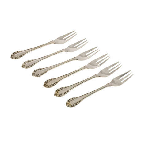 GEORG JENSEN 6 cake forks 'Lily of the Valley', 925 silver, 20th c. - Foto 1