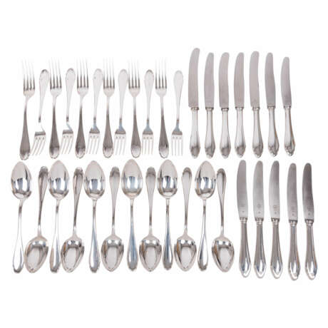 GEBRÜDER REINER Cutlery for 12 persons 'Chippendale', 800, 20th/21st c., - фото 2