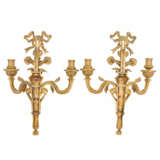 PAIR OF LOUIS XVI STYLE WALL APPLIQUES - Foto 4