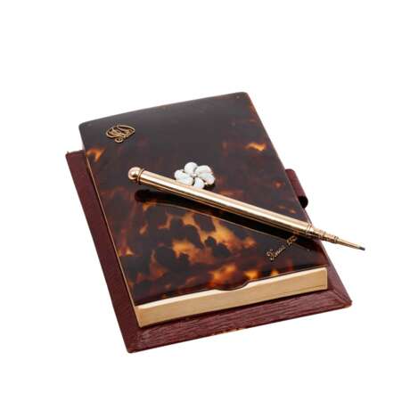 ASPRAY LONDON, CLASSY NOTEPAD WITH PATENTED GOLD PEN BY S. MORDAN & CO., - photo 1