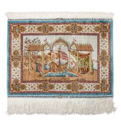 Oriental silk carpet HEREKE, 20th century, 54x73 cm.