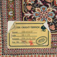 Oriental silk carpet. GHOM/IRAN, 20th century, 200x138 cm.